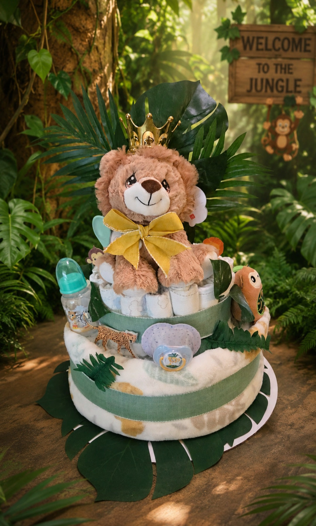 "Future King Of The Jungle" Customized Diaper Cake